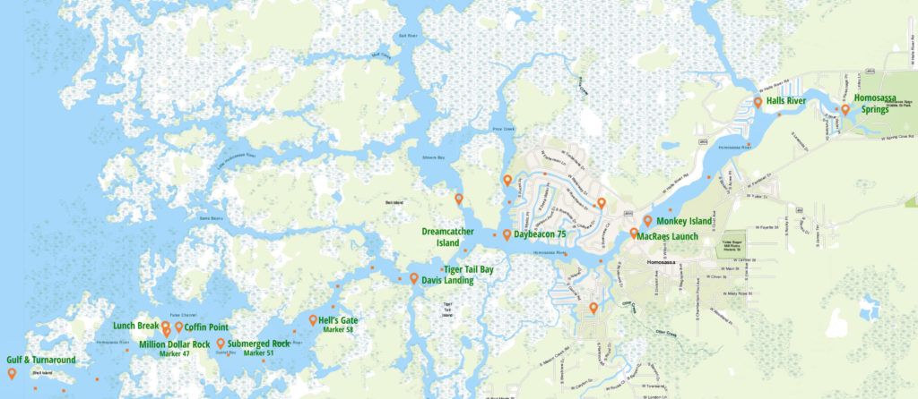 Homosassa River Map