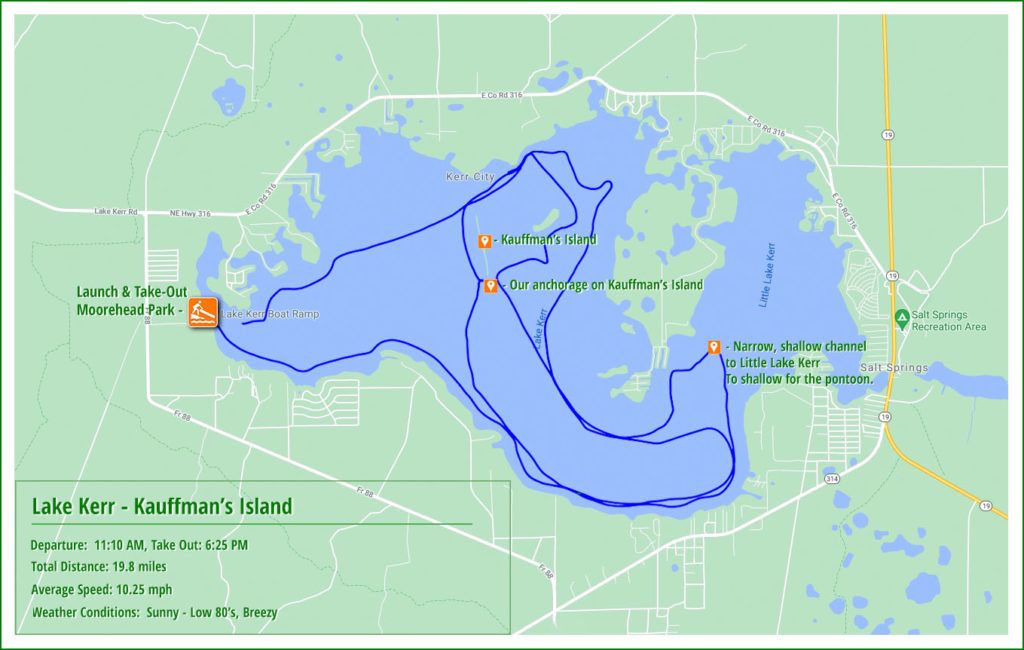 Lake Kerr Pontoon Route