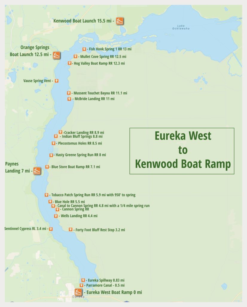 Eureka West to Kenwood Boating Map