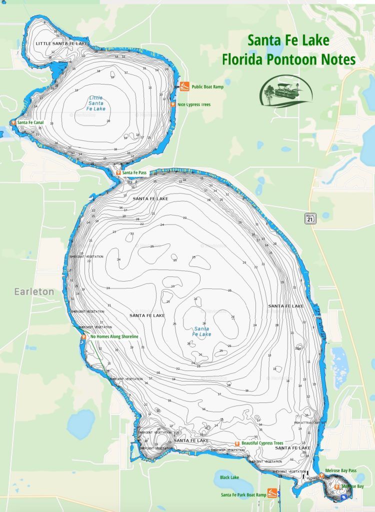 Santa Fe Lake Boating Map