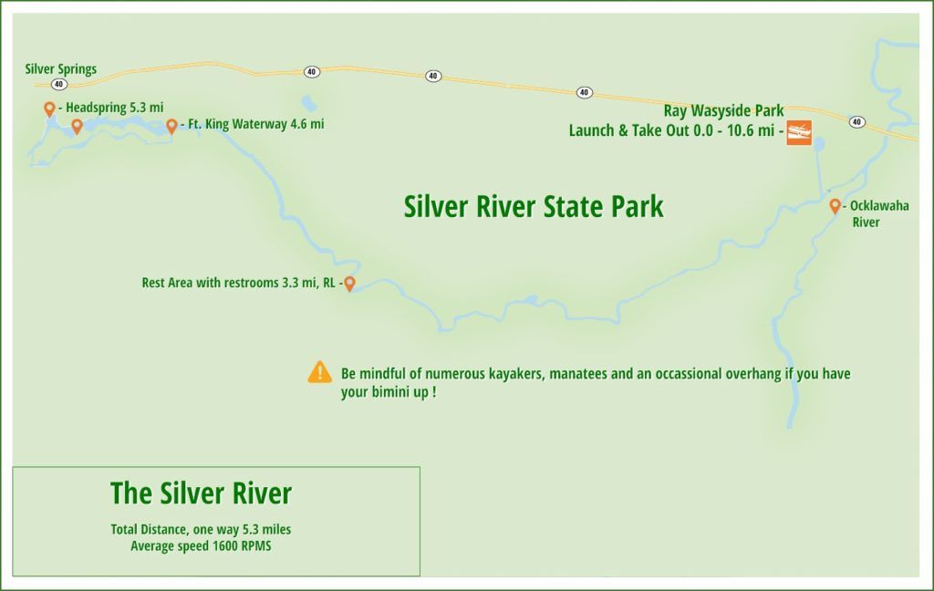 Silver River Boating Map
