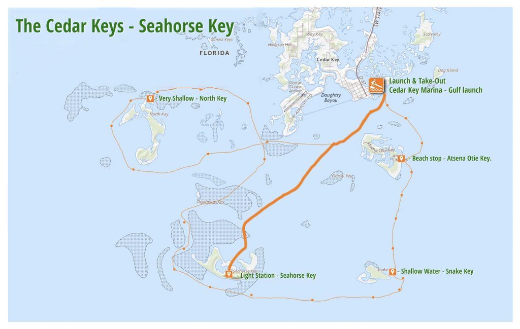 Cedar Keys - Seahorse Key Map